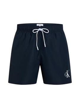 Calção de banho Calvin Klein Monograma marinho para homem