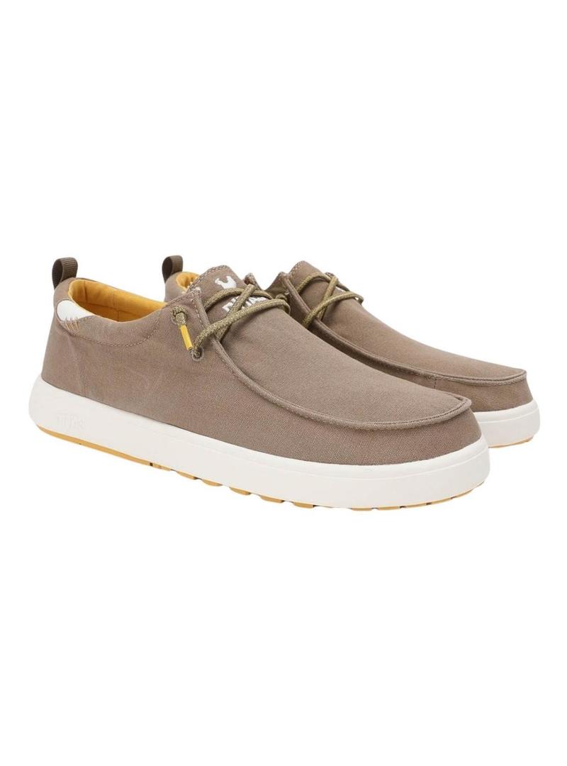Sapatos Walkin Pitas Wallabi Biarritz taupe para homem.