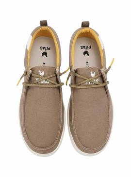 Sapatos Walkin Pitas Wallabi Biarritz taupe para homem.