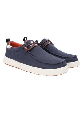 Sapatos Walkin Pitas Wallabi Biarritz marinho para homem.