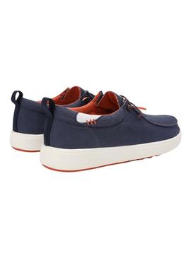 Sapatos Walkin Pitas Wallabi Biarritz marinho para homem.