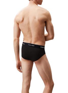 Pack 3 cuecas Calvin Klein Icon preto para homem.