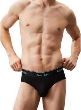 Pack 3 cuecas Calvin Klein Icon preto para homem.