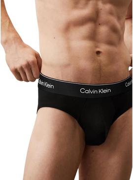 Pack 3 cuecas Calvin Klein Icon preto para homem.