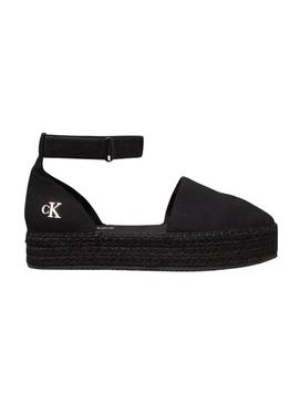 Alpargatas Calvin Klein com plataforma preto para mulher.