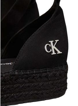 Alpargatas Calvin Klein com plataforma preto para mulher.