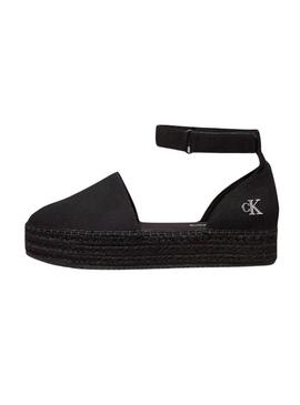 Alpargatas Calvin Klein com plataforma preto para mulher.