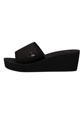 Chinelo plataforma preto Calvin Klein para mulher