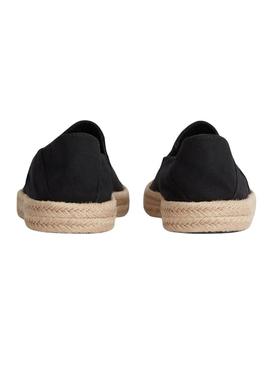 Alpagatas Calvin Klein de lona preta para homem.