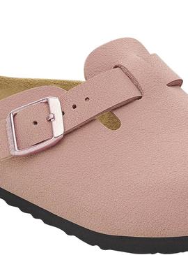 Tamancos Birkenstock Tokio rosa para menina.