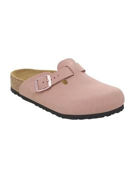 Tamancos Birkenstock Tokio rosa para menina.