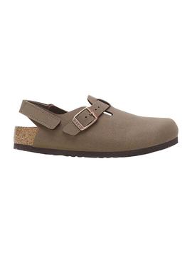 Tamancos Birkenstock Tokio marrom para criança.