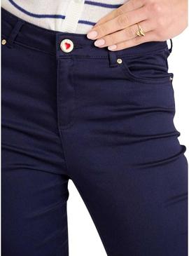 Calça justa azul marinho Naf Naf para mulher
