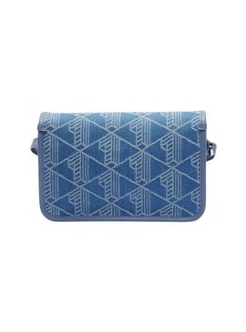 Bolsa Lacoste Jacquard Heritage denim para mulher