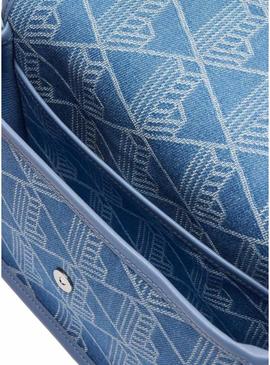 Bolsa Lacoste Jacquard Heritage denim para mulher