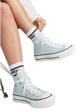 Sneaker Converse Chuck Taylor All Star plataforma azul turquesa