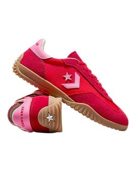 Tênis Converse Run Star rosa fúcsia.