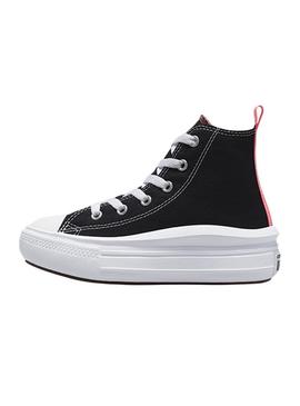 Tênis Converse Chuck Taylor Move preto para meninas.