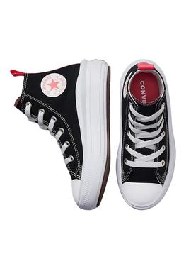 Tênis Converse Chuck Taylor Move preto para meninas.