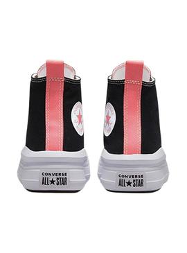 Tênis Converse Chuck Taylor Move preto para meninas.