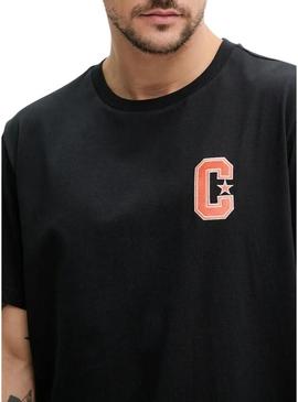 Camisa Converse Retro Chuck preta para homem.
