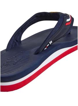 Chinelos Pepe Jeans West Club azul marinho para homens.