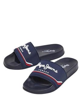 Chinelos Pepe Jeans Slider azul marinho para homem