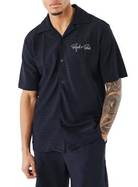 Camisa Project x Paris preta texturizada para homem