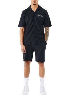 Camisa Project x Paris preta texturizada para homem