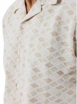 Camisa Project x Paris em tecido texturizado para homem bege.