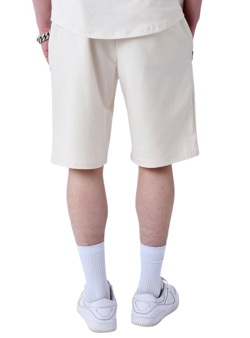 Bermuda Projeto X Paris banda com logotipo bege para homem.