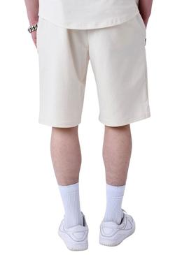 Bermuda Projeto X Paris banda com logotipo bege para homem.