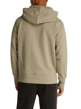 Moletom Calvin Klein com capuz e logo em relevo para homem.