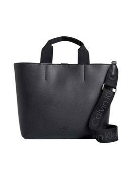 Bolsa Calvin Klein mini tote preta para mulher.