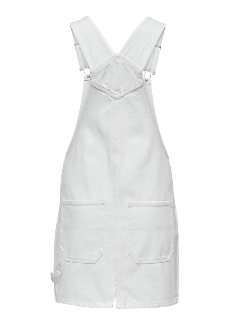 Vestido salopete Only Linn  branco para mulher