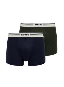 Pack cuecas Levis Sport Logo azul e cinza para homem