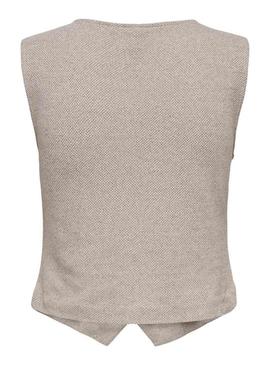 Colete Only Jayla bege para mulher