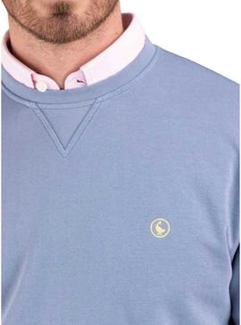 Moletom El Ganso básico azul para homem.