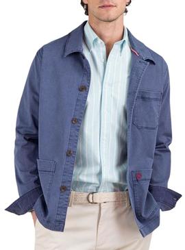 Camisa de sobretudo El Ganso Garment azul marinho para homem
