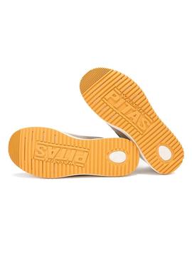 Sapatilhas náuticas Walkin Pitas Bay bege para homem.