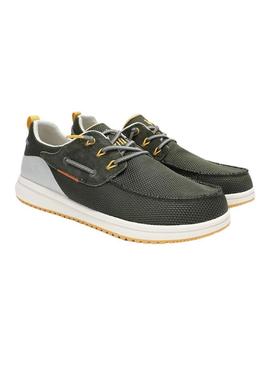 Sapatos náuticos Walkin Pitas Bay verde para homem.