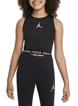 Top Jordan ativo preto para menina