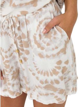 Shorts  Only Chiara tie dye bege para mulher