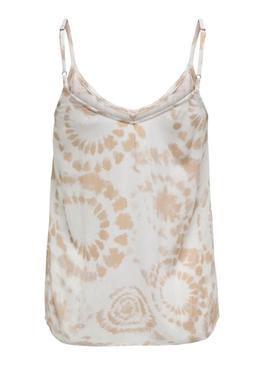 Top Only Chiara tie dye bege para mulheres