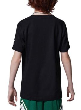 Camiseta Jordan Nike Woldmark preto para criança.