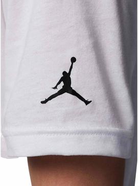 Camisa Jordan Nike Woldmark branca para criança.