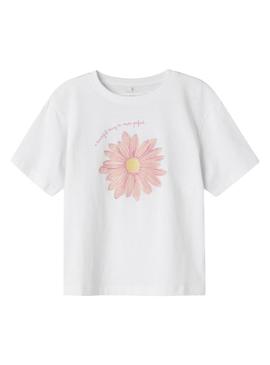 Camiseta Name It Elka branca para menina