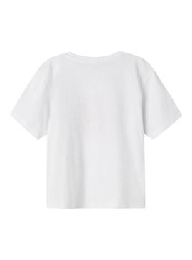 Camiseta Name It Elka branca para menina