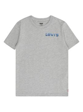 Camiseta Levis New Wave cinza para criança