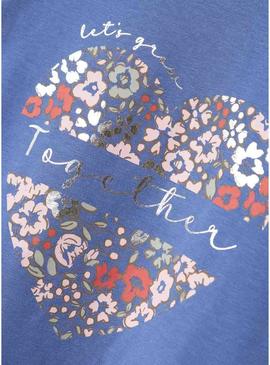 Camiseta Name It Hnanna azul para menina.